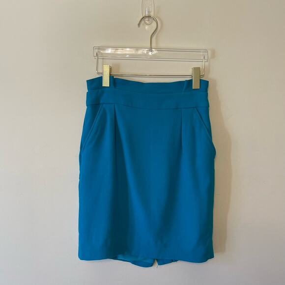 Kate Spade 6 light blue pencil midi skirt corpcore wool blend classic elegant - Picture 1 of 7